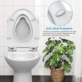 thumbnail image 4 of Yeshouse 19” Toilet Seat with Toddler Seat, PP Safe Material, 2 in 1 Toilet Seat for Family Built-in Baby Seat Removable, Soft Close + Easy Clean(White), 4 of 7