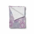 thumbnail image 2 of Butterfly Soft Flannel Fleece Throw Blanket, Abstract Soft Color Background with Summer Season Animals and Circles, Cozy Plush for Indoor and Outdoor Use, 60" x 80", Lilac Blue Pink, by Ambesonne, 2 of 6