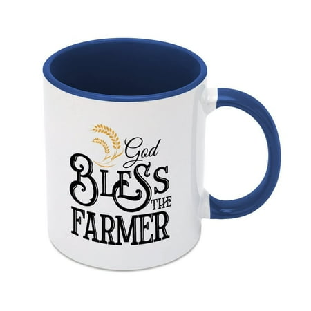 

God Bless The Farmer Funny Coffee Mug Ceramic Tea Cup White Mug Birthday Christmas Mug Gifts for Women Men Keepsake Tea Or Coffee Mug 11oz