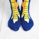 thumbnail image 3 of Medias Calcetines divertidos con patrón de patas de pollo - Accesorios de cosplay de animales (costura azul L), 3 of 6