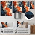 thumbnail image 4 of Designart "Blue and orange liquid ink waves VI In Blue and Orange"Abstract Metal Wall Art Blue Modern Office Room Wall Art, 4 of 6
