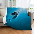 thumbnail image 4 of Cartoon Mermaid Ariel Pattern Throw Blanket, Classic Bed Cover Plush for School Boys Girls,39x59inch/100x150cm, 4 of 10
