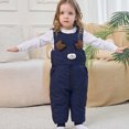 thumbnail image 5 of akafmk Toddler Winter Fleece Lined Overalls Padded Warm Snowsuit Casual Comfortable Sleeveless Zipper Jumpsuit, Size 3-4 Years, 5 of 8