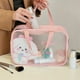 thumbnail image 4 of Bolsa de viaje para artículos de tocador, bolsa de viaje transparente, bolsa de cosméticos impermeable de cereza, bolsa de cosméticos de PVC, características mejoradas, 4 of 5