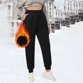 thumbnail image 5 of hotojiny Plus Size Workout Pants for Women Lounge Athletic Gym Tapered Pants Comfy Soft Fleece Lined Yoga Running Joggers, 5 of 7