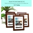 thumbnail image 6 of Cavepop SPF-5746F5-WN 4 x 6 in. Picture Frame with Mat & 5 x 7 in. without Mat, Walnut - 5 Piece, 6 of 7