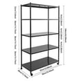 thumbnail image 2 of Adjustable Kitchen Storage Rack with Wheels, Storage Rack, 5 Tier Storage Rack, 2 of 12