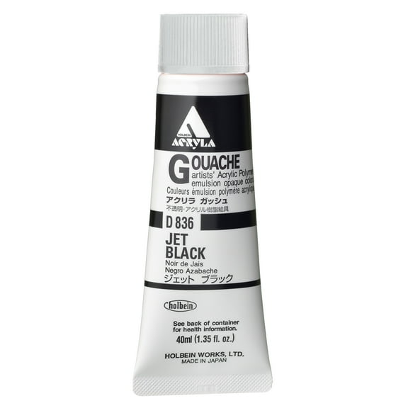 Holbein Acryla Gouache, 40ml, Jet Black