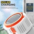 thumbnail image 3 of Linterna de camping LED recargable solar/usb, luz portátil con control remoto, lámpara colgante de banco de energía impermeable Ip45 2200mah para senderismo campamento al aire libre, 3 of 5