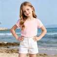 thumbnail image 4 of KyCheLot Kids Boys Girls T-Shirts Solid Color Round Neck Short Sleeve Tops Comfy Breathable Workout T-Shirts, 4 of 9