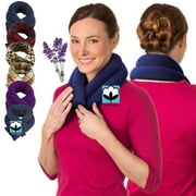 Lavender-scented Extra Long Neck Heating Wrap, Cotton, Blue, 26x5, Microwavable