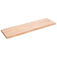 thumbnail image 1 of vidaXL Table Top Light Brown 140x40x(2-4) cm Treated Solid Wood Oak, 1 of 7