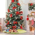 thumbnail image 4 of FMSHPON Easter Tree Skirt Colorful Eggs Bunny Xmas Christmas Tree Skirt Stand Mat for Holiday Party Decoration Indoor Outdoor 48 inches, 4 of 6