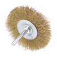 thumbnail image 1 of Cepillo de rueda de alambre Unique Bargains de acero chapado en latón de 3" de diámetro, 1 of 3