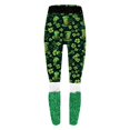 thumbnail image 6 of Goodeals Clearance Sale,Womens High Waist Workout Leggings St.Patricks Day Tights 3D Printed Stretchy Leggings Shamrock Clover Green Lucky Pants for Yoga Running(Green,S), 6 of 7