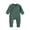 Green, variant on Unisex Baby Long Sleeve Romper - Soft Ribbed Knit Side Snap Jumpsuit - Comfortable born Sleep and Play One-Piece - Solid Color Breathable Footed Pajamas for Boys and Girls 3-18 Months