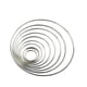 thumbnail image 1 of 10Pcs Multi-tamaño Simple Dreamcatcher Anillo de aro de metal plateado redondo para bricolaje Manual hecho a mano Mimbre Manualidades Material de herramienta Accesorios, 1 of 7