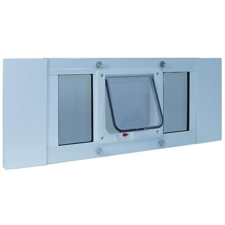 Sash Cat Flap-Color:White,Size:1.25"L x 10.625"W x 33"H