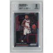 2020-21 Prizm #SSW-DLI Damian Lillard Sensational Swatches Game-Used Patch BGS 8