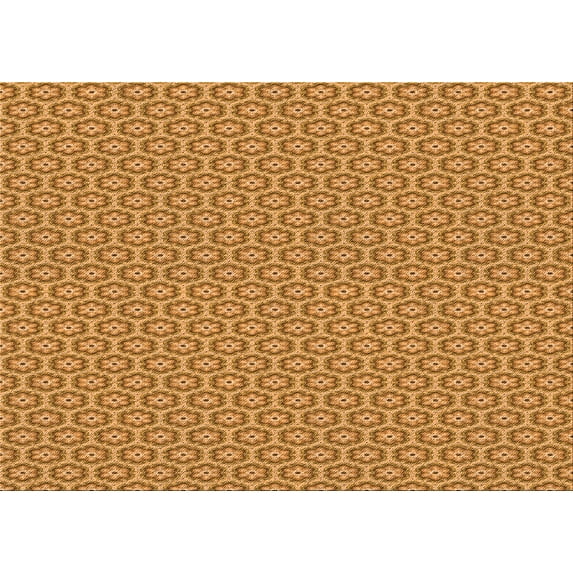Ahgly Company Machine Washable Indoor Rectangle Transitional Beer Orange Area Rugs, 7' x 10'