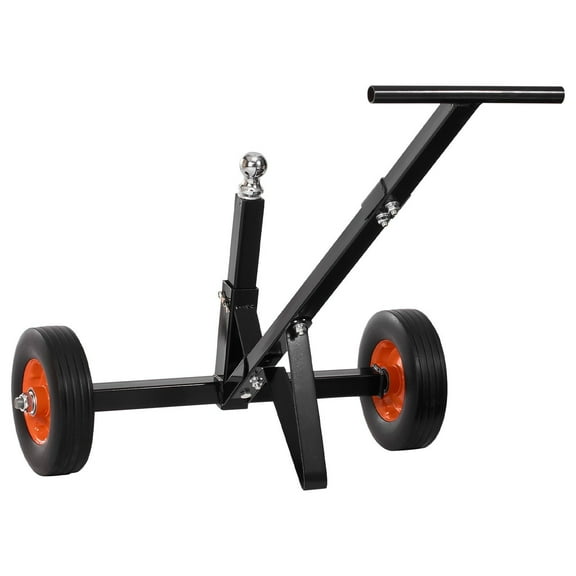 600LBS Trailer Dolly with Adjustable Height 16.5 to 22.2 in, 1-7/8 in Ball Hitch, Solid 10 in Tires, Long Handle, Carbon Steel Frame for Boat & Utility Trailers