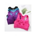 thumbnail image 3 of Women Girls Padded Seamless Bra Vest Tops Rimless Bras Plus Size Shockproof Bra Underwear, 3 of 5