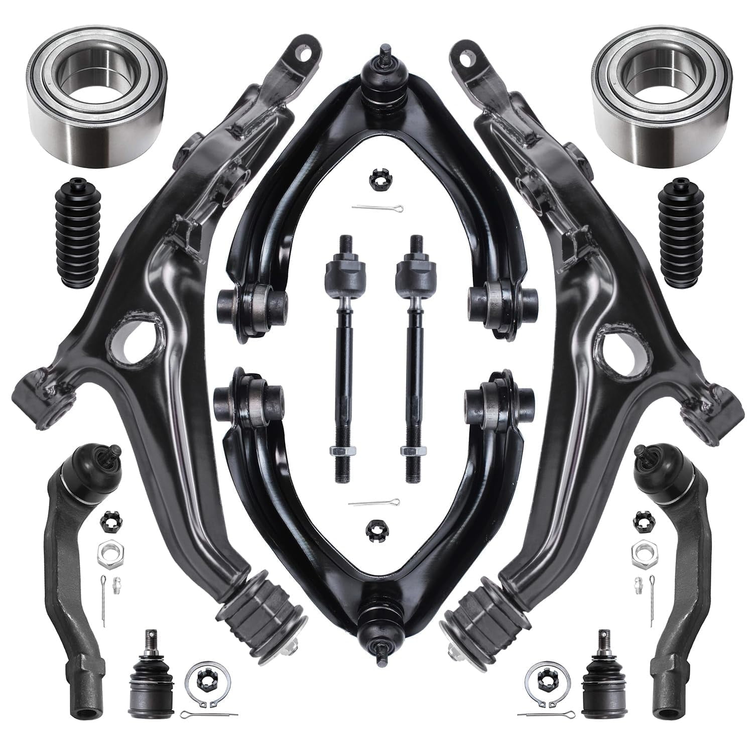 Detroit Axle Front Tie Rod & Sway Bar Link Kit For 2009-2018 Dodge Journey - 8pc Complete Set