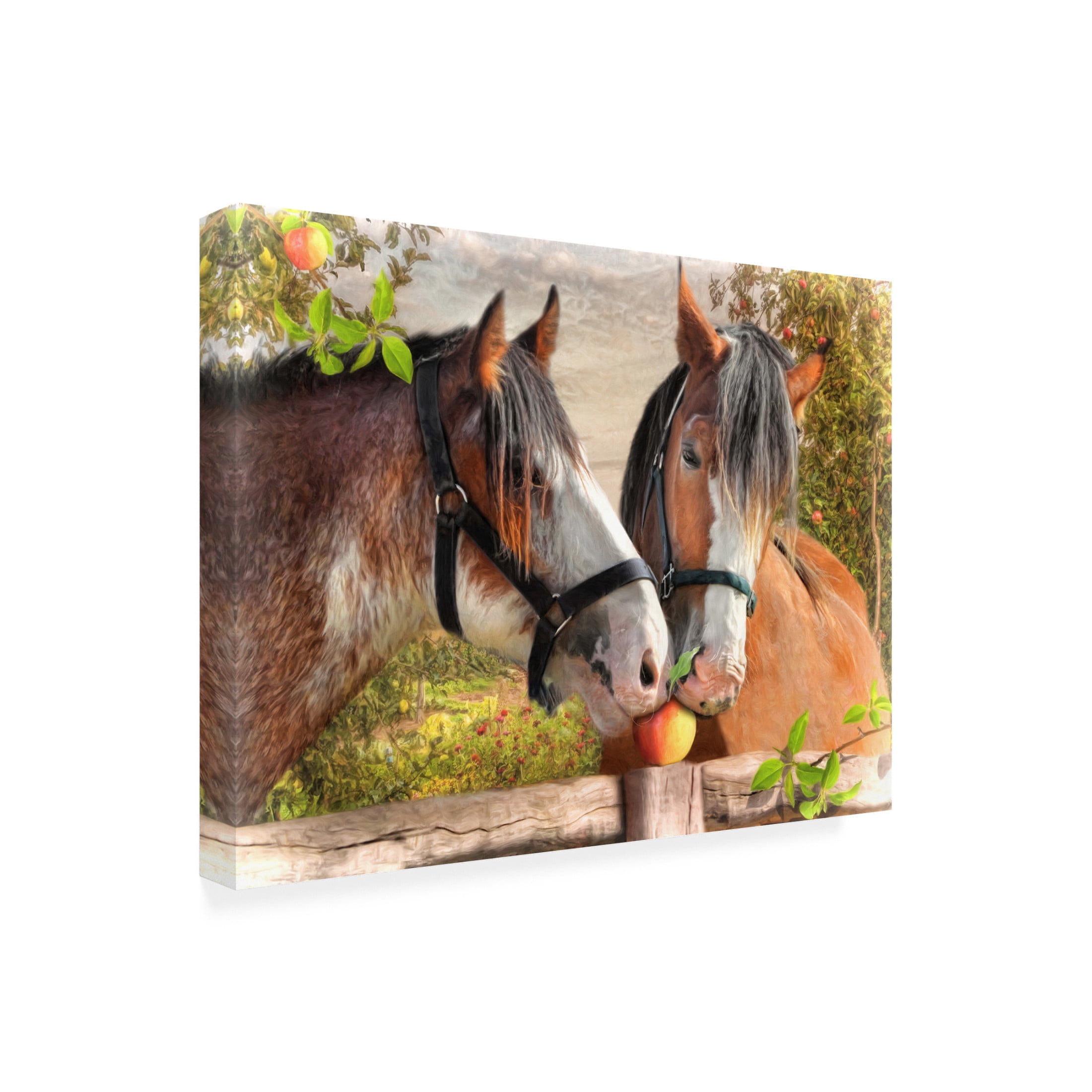 Canvas Wall Art - Trudi Simmonds 'An Apple A Day' Wall Art for Living Room, Bedroom, or Office Décor by Trademark Fine Art - 19 x 14 Inches