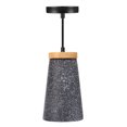 thumbnail image 1 of  Concrete Ceiling Light Shade Wood Modern Loft Room Bar LED Pendant Lamp Fixtures, 1 of 7