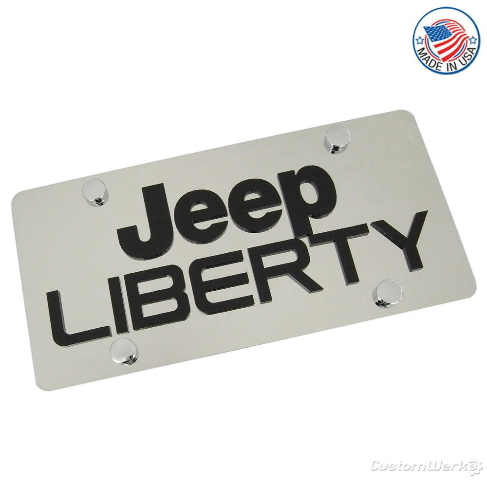 Jeep Dual Logo Liberty License Plate (Chrome)