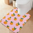 thumbnail image 2 of Yayeee Bath Rugs for Bathroom Floor Set of 2 Non Slip Fluffy Soft Absorbent Mat, Cartoon Oranges, 2 of 7