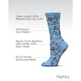 thumbnail image 3 of MeMoi Women's Owls Bamboo Crew Socks - Womens - Female, 9-11, Light Blue, 3 of 7