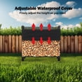 thumbnail image 5 of Yesurprise 4.3 Ft Heavy Duty Outdoor Steel Firewood Rack for 3/4 Cord Logs with Stacker Design for Fireplace Storage, 5 of 6