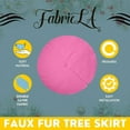 thumbnail image 2 of FabricLA Bubble Gum Faux Fur Tree Skirt Cut - 36-Inches with Rounded Edges (No Backing) for Christmas, 2 of 8