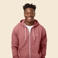 thumbnail image 4 of Dalix Flamingo Embroidered Zip Hoodie Fleece Long Sleeve Pocket Warm Soft Mens in Mauve XL X-Large, 4 of 5