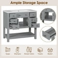 thumbnail image 6 of 36 inch Bathroom Vanity with Sink, Bathroom Vanities with Storage Cabinet and 6 Drawers, Built-in Solft Closing Door, Freestanding Bathroom Sink Cabinet, Bathroom Vanity Cabinet for Bathroom, Grey, 6 of 9