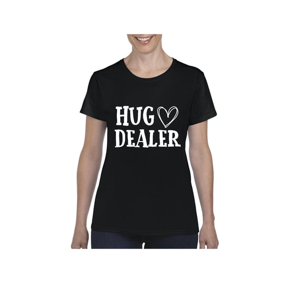 MmF - Women's T-Shirt Short Sleeve, up to Women Size 3XL - Hug Dealer w Heart