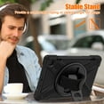 thumbnail image 6 of XYX Case for Fire HD 8 & 8 Plus (12th/10th Generation, 2024/2022/2020) with 360 Degree Rotating, Hand Strap, Shoulder Strap, Black, 6 of 7