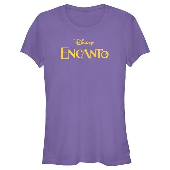 Junior's Encanto Classic Logo  Graphic Tee Purple X Large
