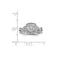 thumbnail image 4 of Solid 14k White Gold Multi-Stone Diamond Engagement Ring (2/5ct.) - Size 4.5, 4 of 4
