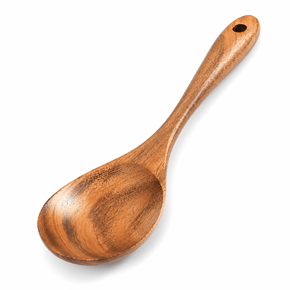 RAIRSKY Large Wooden Spoon for Cooking Mixing Spoon Baking Serving Spoons Big Non Stick Wood Spoon Spatula Long Handle Spoon Stirring Cooking Spoon Non toxic Kitchen tools Cook Utensils