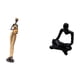 thumbnail image 5 of Figura africana, mujer pensadora, estatua, obra de arte, decoración del hogar, escultura abstracta de dama tribal, artesanía creativa para dormitorio,, 5 of 8