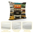 thumbnail image 4 of MLJA Cassette Tapes Pillowcase Retro Vintage Media Space On Labels Decorative Throw Pillow Covers Cushion Covers for Sofa Couch Bed Chair Beige, 4 of 5