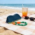 thumbnail image 2 of Ohufall Color Block Silicone Sunglasses Case Portable Eyeglass Protective Cover For Outdoor, 2 of 4