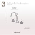 thumbnail image 5 of Water Creation 8.25" Cross Handles Brass Faucet in Silver and Chrome, 5 of 6