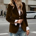 thumbnail image 2 of sususu Womens Blazers for Work Casual,Pink Blazer Women,Elegant Modern Tailored Fit Long Sleeve Notch Lapel Solid Color for Business formal Attire And Wear - Coffee, 2 of 5