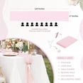 thumbnail image 3 of shiyou-Pink Chiffon Table Runner 27x120 Inch Sheer Table Runner Overlay Wedding Decorations Rectangular Tablecloth Holiday Elegant Wedding Table Decoration-1 Piece, 3 of 4