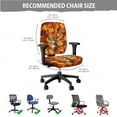 thumbnail image 5 of SCRAWLGOD Camo Hunting Forest Deer Stretchy Office Chair Cover with Arm Rest Slipcovers Comfy Non-Slip Swivel Chair Covers Easy to Remove Desk Chair Protector, 4 Pieces Set, 5 of 7