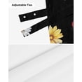 thumbnail image 6 of Tie Up Valance Curtain for Kitchen, Rural Gnome Daisy Sunflowers Rod Pocket Short Curtains Adjustable Tie-Up Shade Valances, Farm Animal Ladybug Window Treatment for Bathroom Living Room Bedroom, 6 of 7