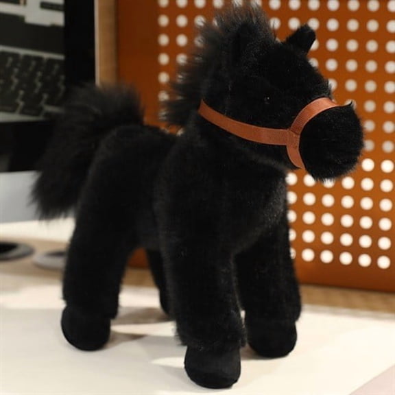 1Pc Realistic Horse Plush Toy,Soft Lifelike Pony Stuffed Animal with Galloping Legs & Brushable Coat for Collectible Gift,One Size,C (Clearance)